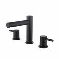 Kibi Circular 8 Bathroom Sink Widespread Faucet with Drain Assembly KBF1025MB